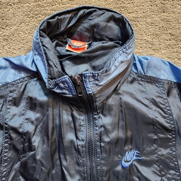 Nike Blue Windbreaker Jacket - Picture 5 of 15